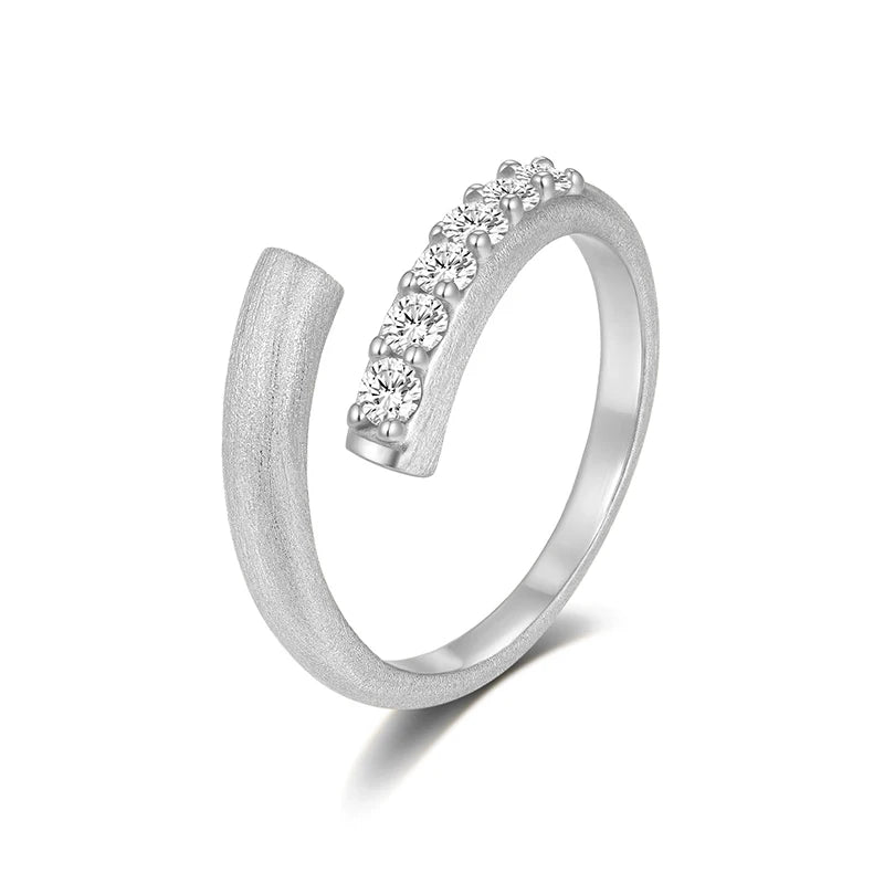Trendy Test Passed Moissanite Rings for Women Sparkling Wedding Lab Diamond Band Fine Jewelry 100% S925 Sterling Silver