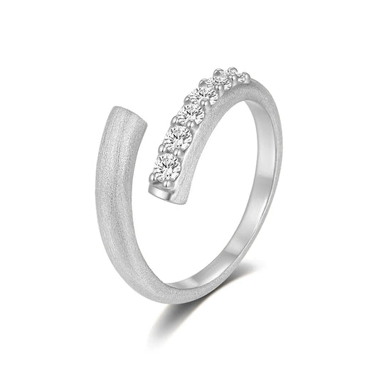 Trendy Test Passed Moissanite Rings for Women Sparkling Wedding Lab Diamond Band Fine Jewelry 100% S925 Sterling Silver
