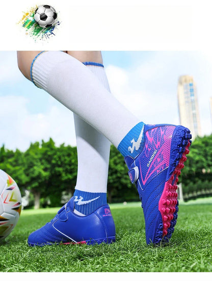 New Children Soccer Boots Sports Society Field Boy Football Shoes Futsal Fast Indoor Sneaker Original Ankle Cleats Football Boot