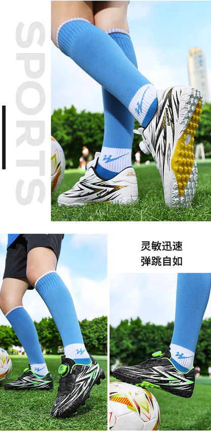 New Kids Society Cleats Soccer Shoes Professional Football Boots Boys Indoor Football Field Boots Original Sneaker Children Fast