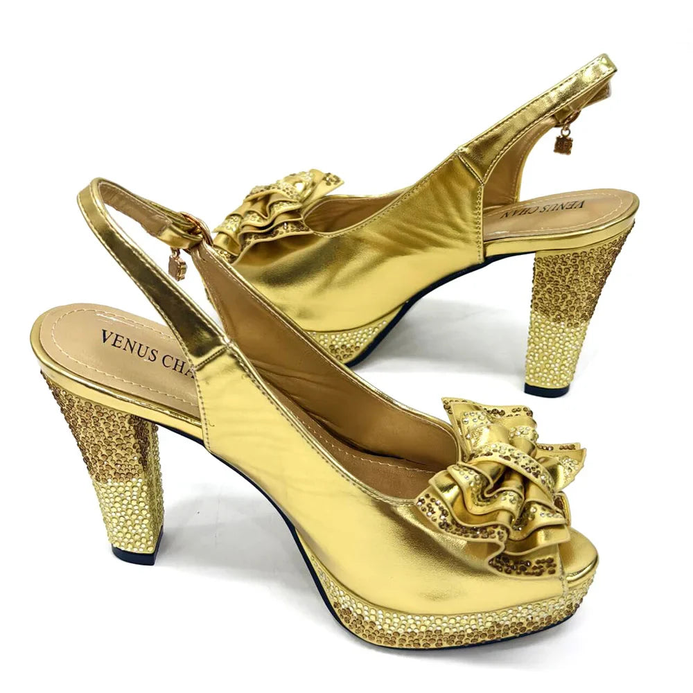 Italian Design Fashion Style Ladies Shoes With Matching Bag Set 2024 Nigerian Shoes and Bag Set in Wine Color