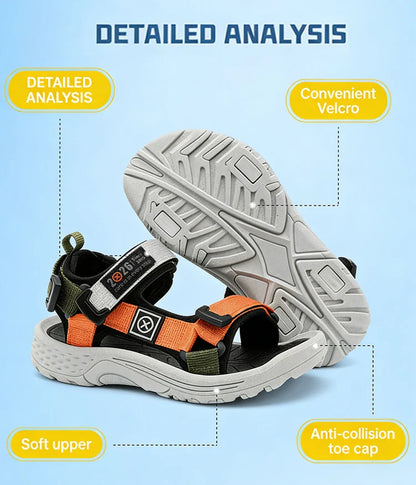 Children's Sandals Boys Girls Breathable Summer Sport for Outdoor Beach Shoes Open-Toe Comfortable Walking Sandalies Size 30-38
