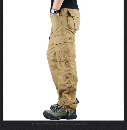 Men Pants Tactical Camouflage Overalls High Quality Cotton Multi-Pocket Trousers Sports Training Work Pants Joggers Men Clothing