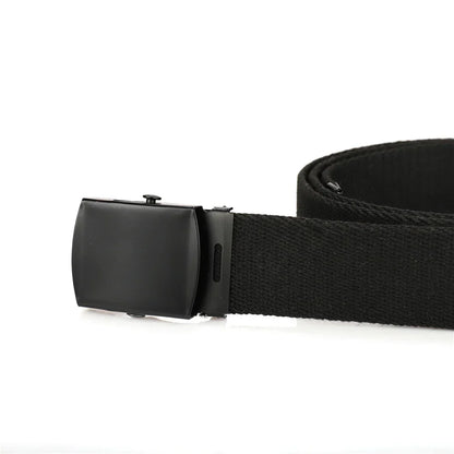 New Unisex Automatic Buckle Fashion Nylon Belt Classic Popular Casual Light Practical Woven Smooth Women Men Canvas Belt 3.8cm