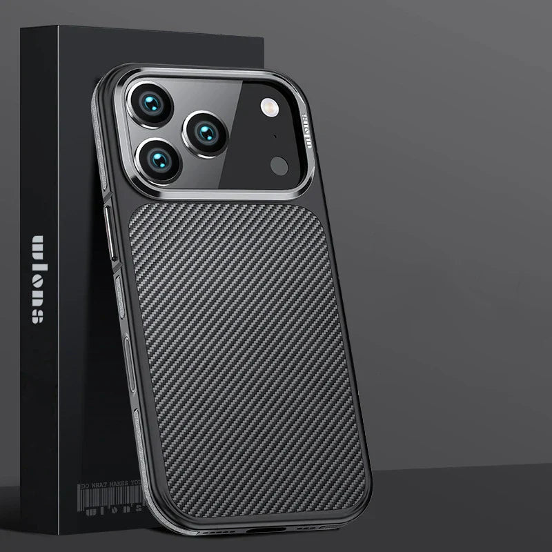 Conelz For 600D Kevlar Series Iphone pro 17 Pro Case with Magnetic Metal Camera Ring Wrapped Edge for iPhone 17 pro max Case