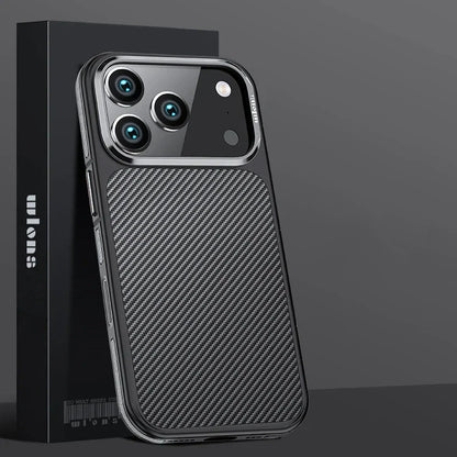 Conelz For 600D Kevlar Series Iphone pro 17 Pro Case with Magnetic Metal Camera Ring Wrapped Edge for iPhone 17 pro max Case