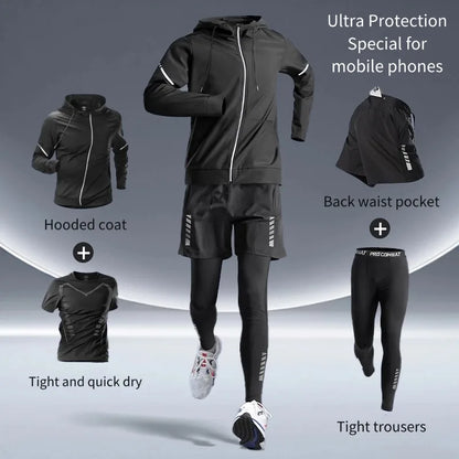 2025 new sports suit, men's running gear, suitable for leisure and outdoor fitness