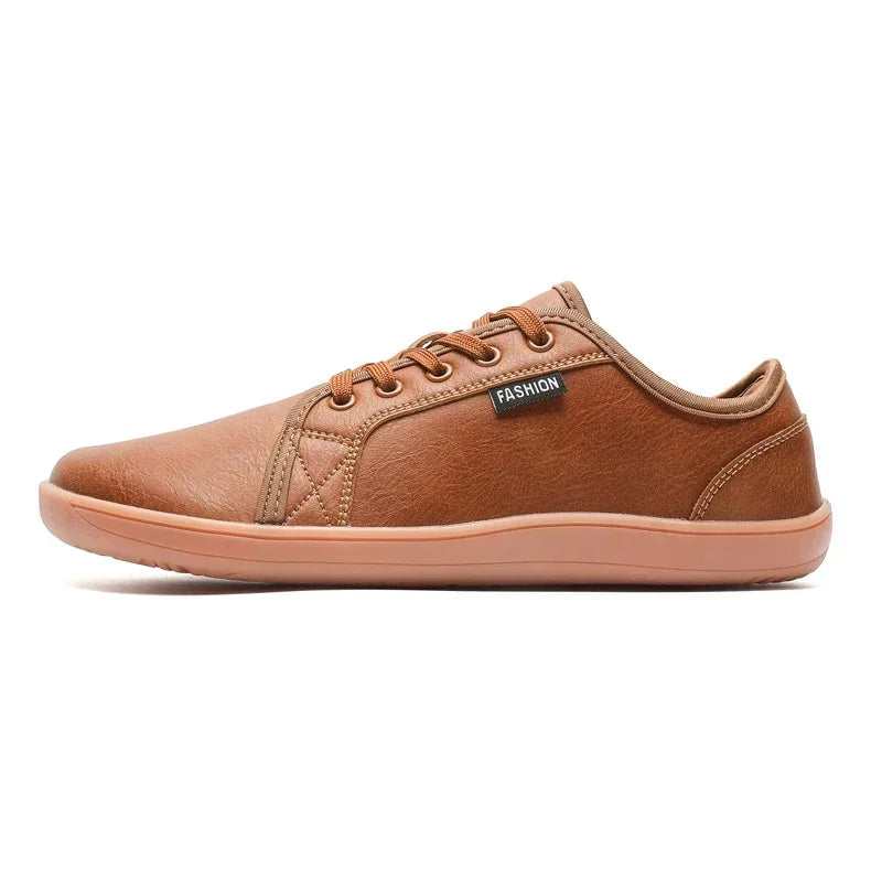 Mens Artificial Leather Wide Barefoot Shoes Unisex Plus Size Male Outdoor Minimalist Sneakers Women Zero Drop Casual Walking
