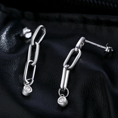 D VVS1 2.5mm Moissanite Tassel Earrings for Women GRA Certified Fine Jewelry Gifts s925 Sterling Sliver Earring