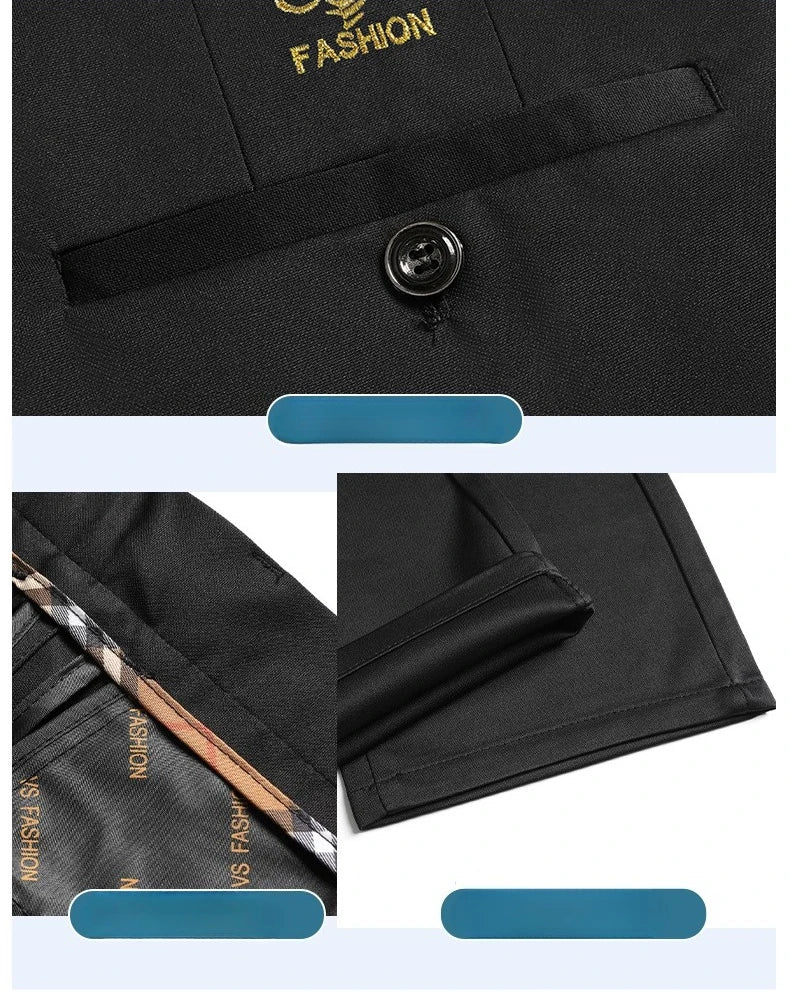 Four Season Men's Business Casual Pants Spring Summer Stretch Trousers Office Suit Pants Men Formal Pants Breathable Comfortable