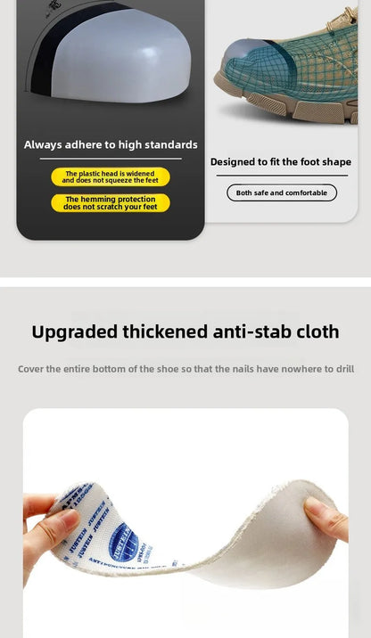 Labor Protection Shoes Men's Anti Smashing AntiPiercing Insulation Work Shoes Cowhide Solid Bottom Construction Site SafetyShoes