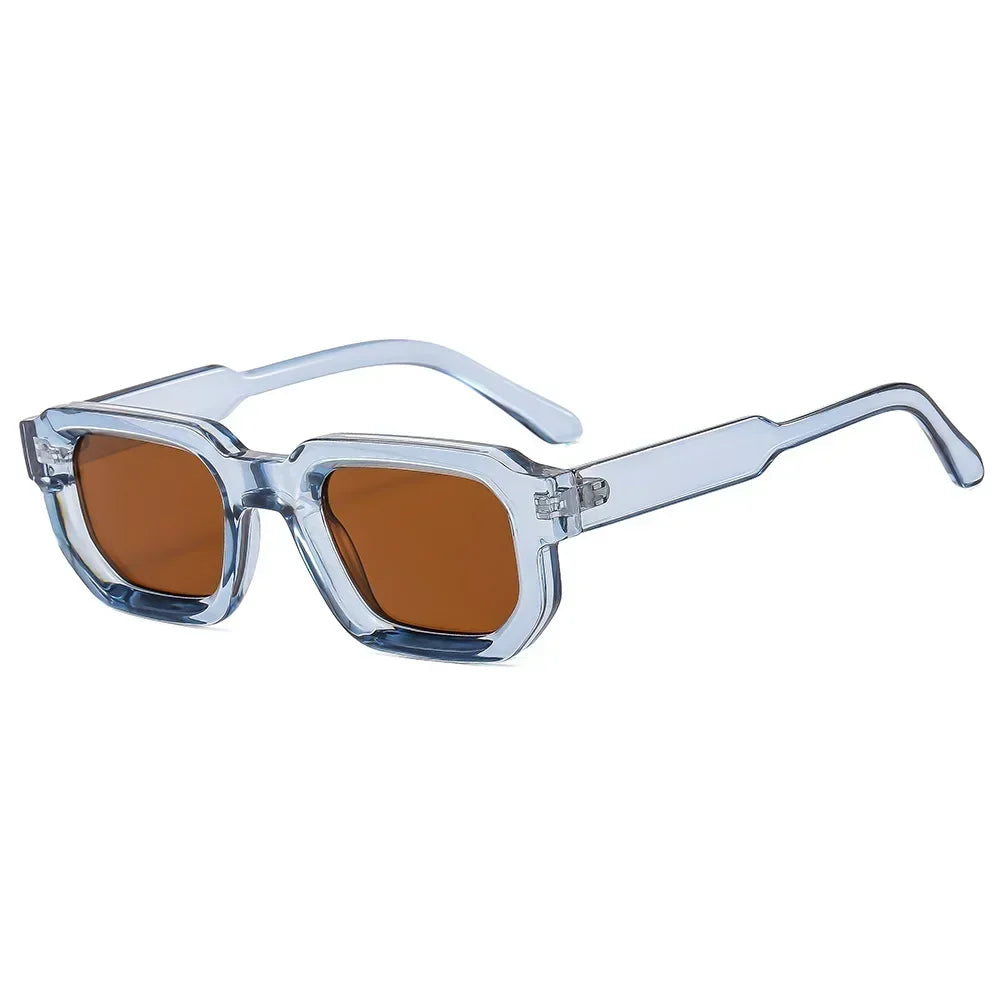 Fashion Blue Square Sunglasses For Women Men Retro Luxury Designer Clear Lens Sun Glasses Shades UV400 Eyeglasses