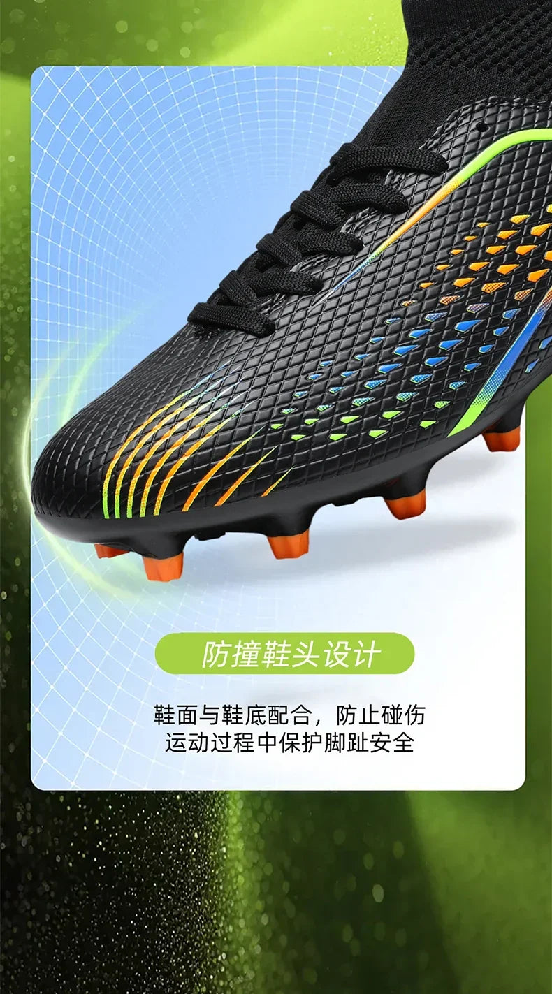 Soccer Shoes FG/TF Man Outdoor Training Football Boots Woman Sneakers Ultralight Non-Slip Sport Turf Soccer Cleats Large Size