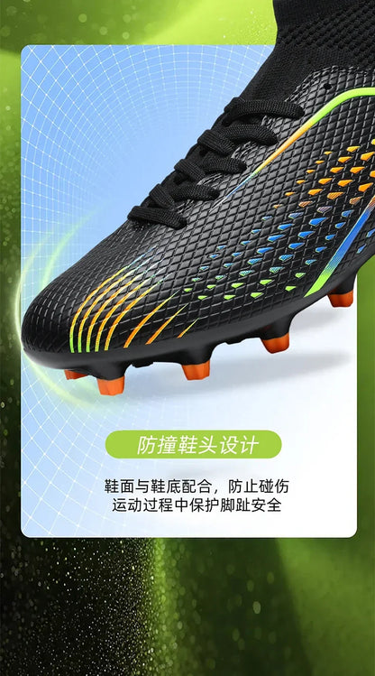 Soccer Shoes FG/TF Man Outdoor Training Football Boots Woman Sneakers Ultralight Non-Slip Sport Turf Soccer Cleats Large Size