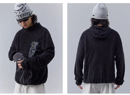 All Season 190g Ultra-light Breathable Thermal Hoodie, Urban Outdoor Techwear Mid-layer with Thumbholes & Zip Pocket