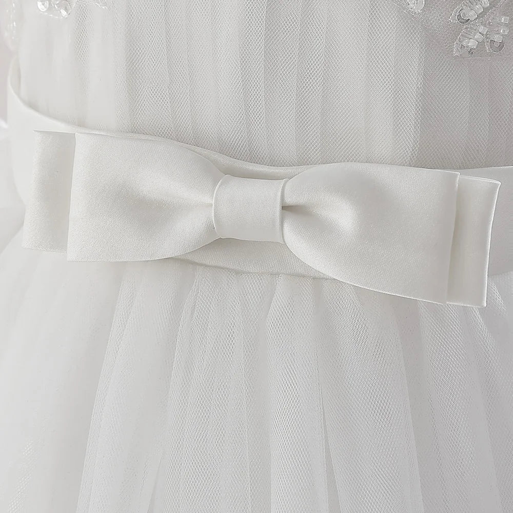 Summer Baptism Bridesmaids Girls Party Dress Elegant Tulle Wedding Princess Prom Dress For Girl Gala Birthday Christmas Vestidos