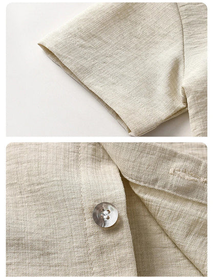 Kids Clothes Set Toddler Boys Gentleman Suit Khaki Short Sleeve Shirt with Bow Tie Shorts Formal Outfit Wedding Birthday Party