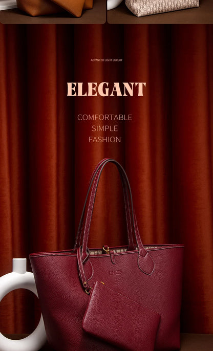 Women's Tote Bag 2025 Autumn New Coffee Color Handbag Double sided Mother Child Casual Shopping Bag