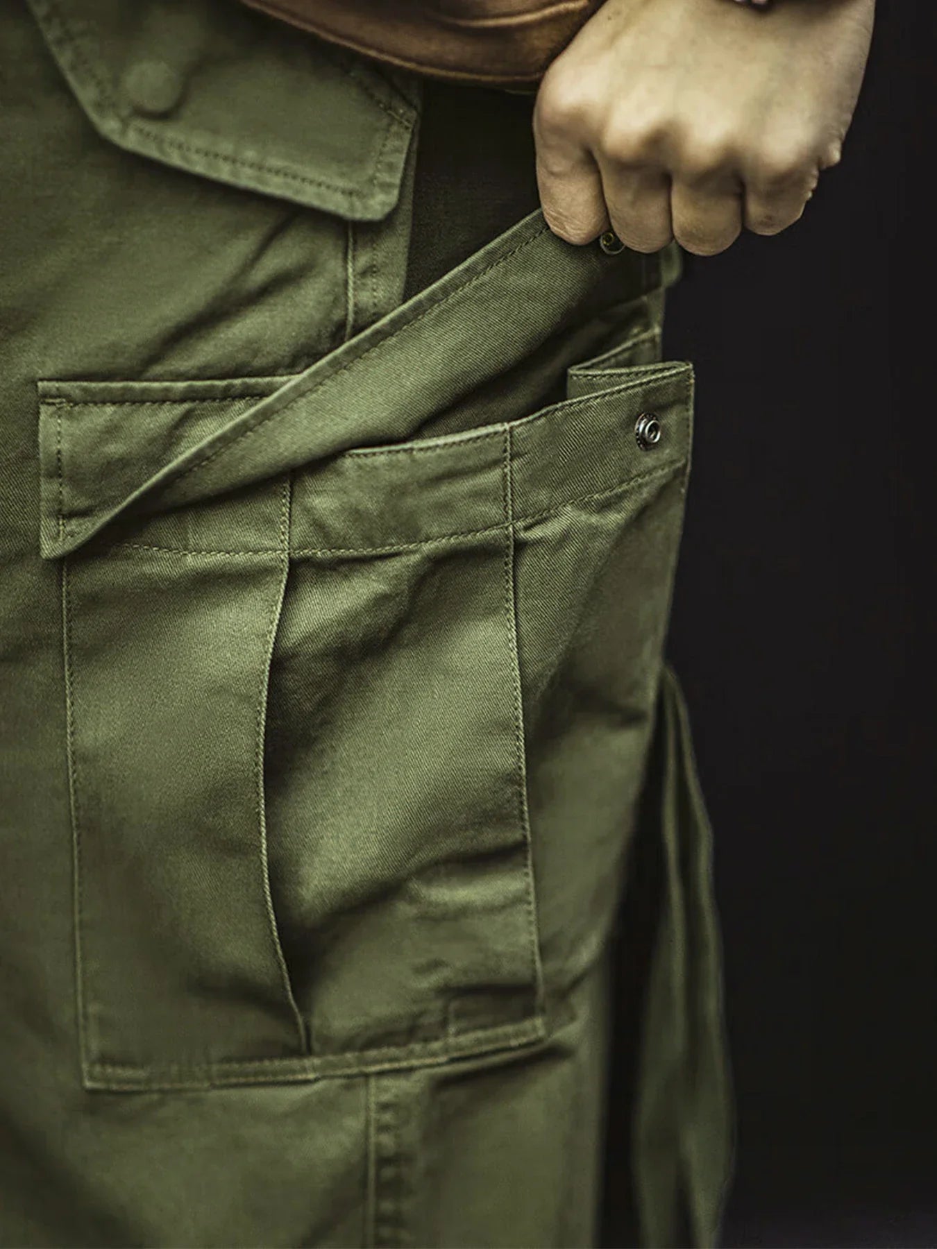 Vintage M51 multi-pocket tactical pants, men's pure cotton cargo pants, outdoor casual long pants for spring, autumn and winter
