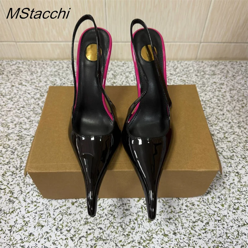 European American Women High Heeled Shoes Woman's Strange Heels Stiletto Summer Sandals Sexy Ladies Shallow Wedding Dance Pumps