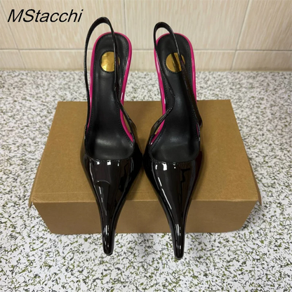 European American Women High Heeled Shoes Woman's Strange Heels Stiletto Summer Sandals Sexy Ladies Shallow Wedding Dance Pumps
