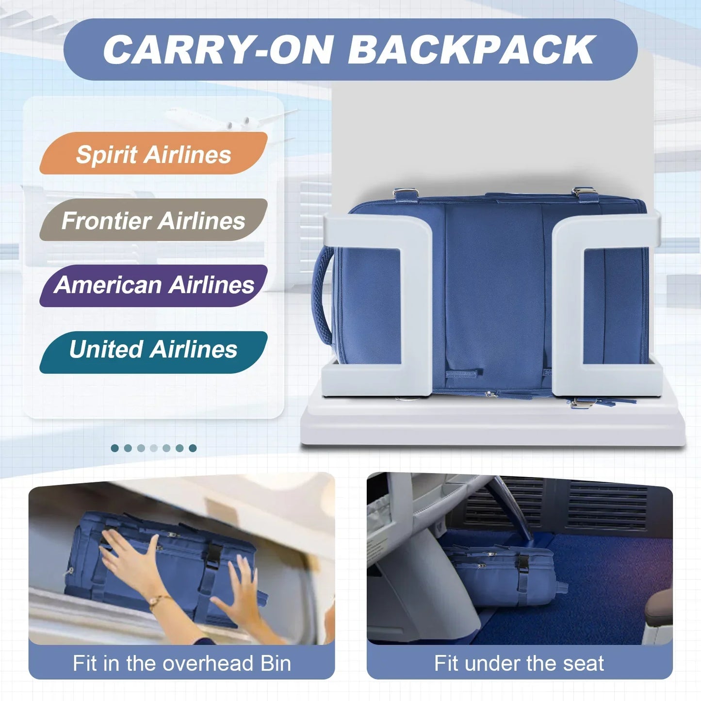 Travel Backpack for Women Men, Ryanair Backpack 40x20x25 Cabin Airplane Luggage EasyJet 45x36x20 Backpack Business Laptop Bag