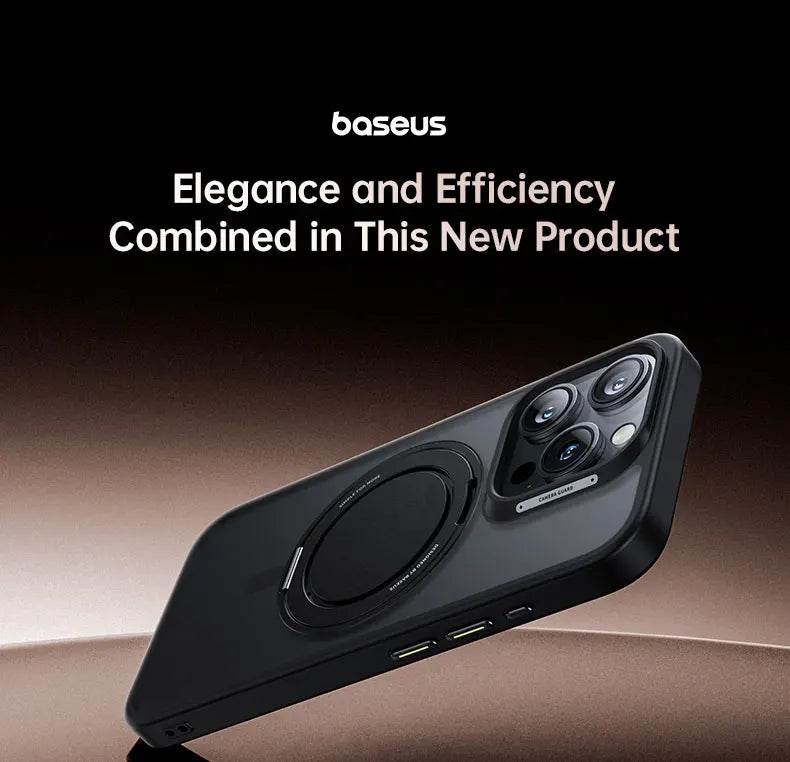 Stand Phone Case For iPhone 16 Pro Max MagSafe Magnetic Case With 360° Rotating Ring Bracket Anti-Drop Protection Cover