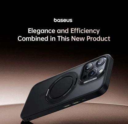Stand Phone Case For iPhone 16 Pro Max MagSafe Magnetic Case With 360° Rotating Ring Bracket Anti-Drop Protection Cover