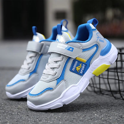 Kids Mesh Running Shoes Fashion Youngsters Teens Casual Walking Students Sneakers Breathable Soft Children Outdoor Sports Tennis