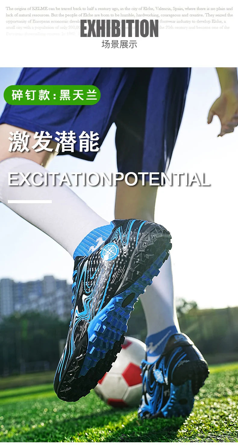 Men's football shoes with long studs for men, women, children, boys, teenagers, sports sneakers, outdoor training shoes