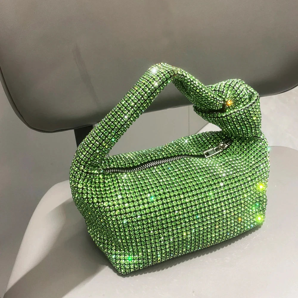 Rhinestones Evening bag silver Crystal Bags for Women Purses and Handbags Luxury Designer banquet bag