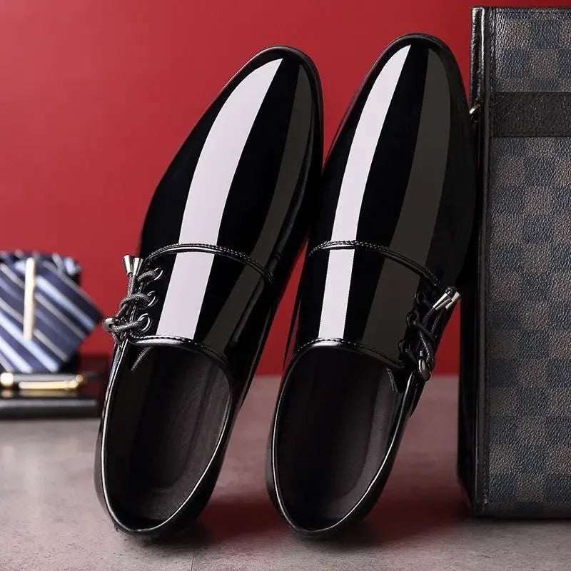 Leather Casual Social Shoe Male Official Business Gentleman New Men's Formal Shoes Footwear Suit 2025 Style Cheap Liquidation 39
