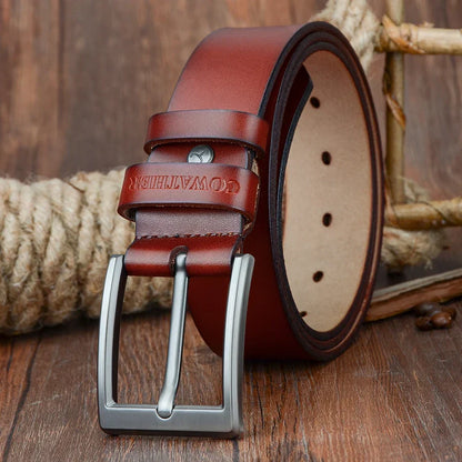 men belt cow genuine leather designer belts for men high quality fashion vintage male strap for jeans cow skin XF002