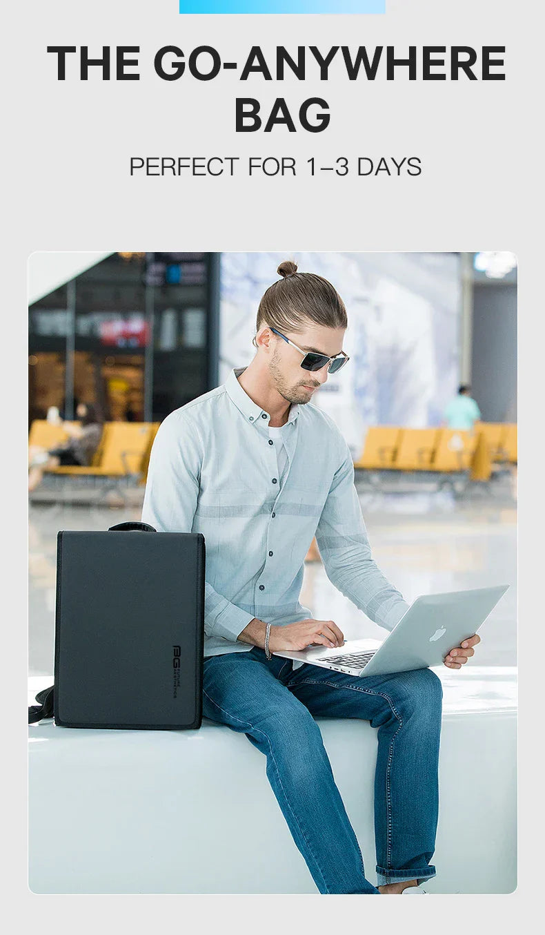 New Design Men Backpack Waterproof Fits for 14.1 inch Laptop Bag Teenager Travel Bag School Bag City Business Backpack Man