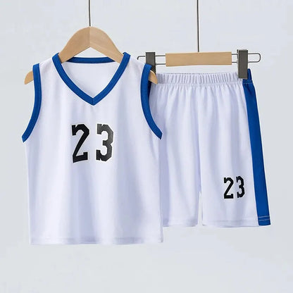 2/4 Pieces Of Summer Children's Quick-drying Sports Suit Boys Running Vest girls Casual Joker Shorts Breathable Short Sleeves
