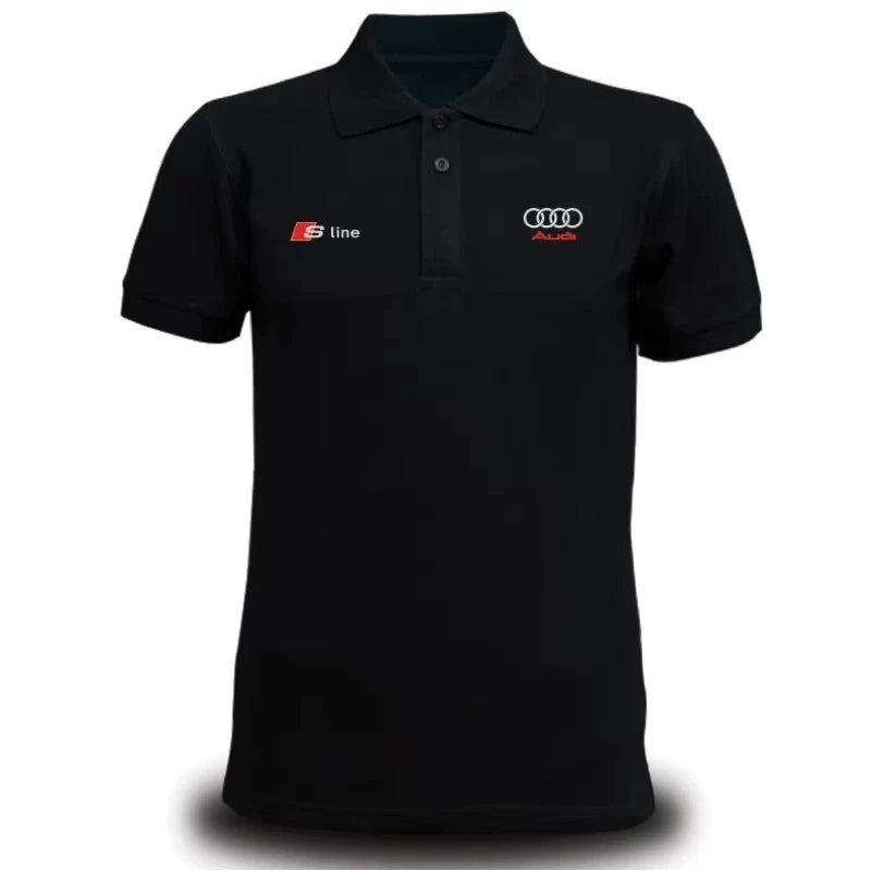 Racing Team Streetwear Polo Cotton T-Shirt Men's Casual Club Rider Party Clothing