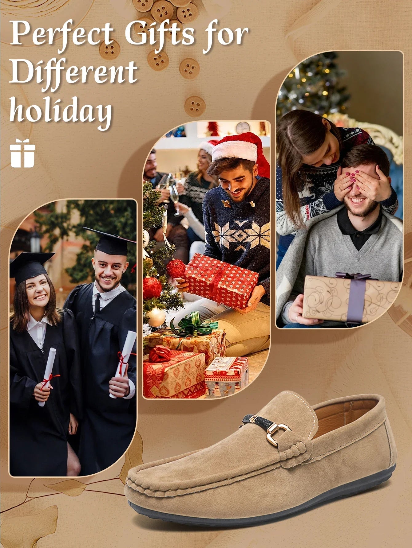 Classic Men's Suede Slip On Loafers Preppy Lightweight Breathable Wallking Driving Shoes Comfort Fashion Outdoor Men's Sneakers