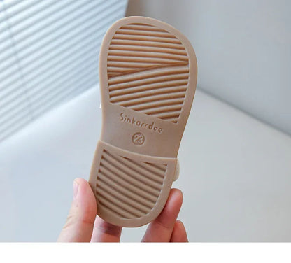 Kids Summer Beach Shoes Bow New Classmate Baby Soft Sole Fashion Girls Sandals Non-slip Princess Shoes Size 25-30