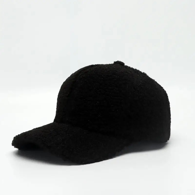 Winter Hats For Women Faux Fur Baseball Cap Female Outdoor Sunshade Keep Warm Solid Color Gorras Casquette Cap Men Casual New