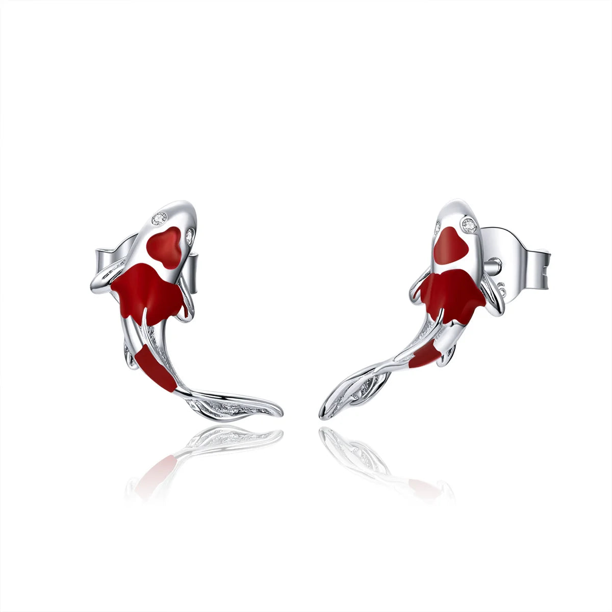 Guardian Lucky Fish Rope Chain Bracelet Earrings Ring for Couple 925 Sterling Silver Enamel Jewelry Friendship Fashi