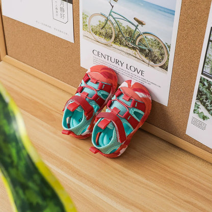 Baby Camouflage Sandals Boys Anti-kick Anti-slip Sport Sandals Girls Breathable Mesh Sandals
