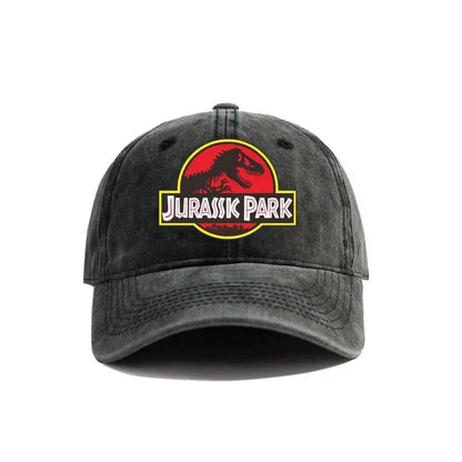 Jurassic Park Baseball Cap Distressed Hats Cap Dinosaur Men Retro Outdoor Summer Adjustable Hat Casual Versatile Sun Protection