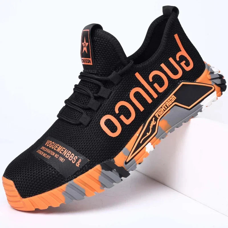Puncture Proof Breathable Work Safety Boots Anti-stab Safety Shoes Men Steel Toe Shoes  Man Construction Work Shoes Male Sneaker