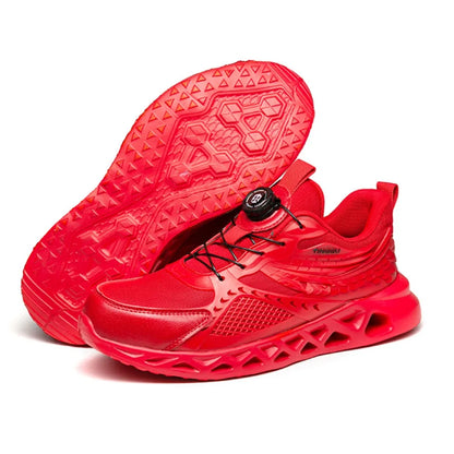 Men's Summer Mesh Labor Protection Shoes Anti-Smashing Wear-Resistant Outdoor Construction Site Protection Work Shoes Anti-Pierc