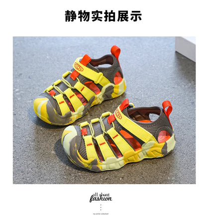 Children Sandals Boy Girls Barefoot Shoes Summer Luxury Design Kids Casual Sneaker Outdoor Beach Sports Sandals for Boy Girls