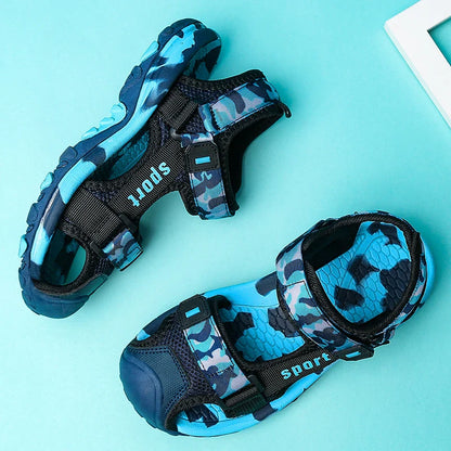 Camouflage Boy Sandals Kids Summer Shoes 2026 New Fashion Beach Outdoor Water Barefoot Shoes Sneaker Casual Sports Sandals