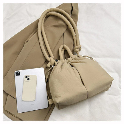 Women's Casual Single-shoulder Bag Large Capacity Nylon Backpack Women's Down Cotton Winter Tote Bag Portable Makeup Handbag