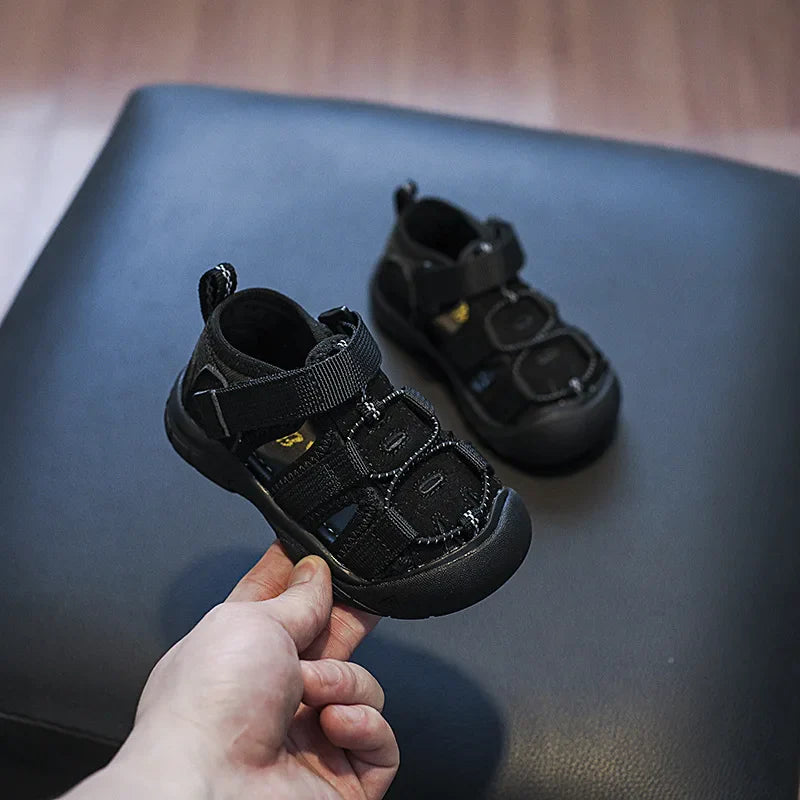 Summer Baby Sandals Boys Breathable Camouflage Sandals Girls Cool Hollow Shoes For Summer Kids Beach Sandals