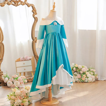 Summer Green Rosalina Dress Girls Costume 2026 Girls princess elegant Gown Children Birthday Party Carnival Fancy Outfit
