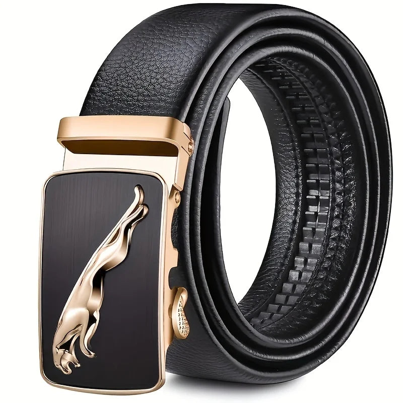 Men'S Belt Metal Automatic Buckle High Quality Business Work Belt Paired With Jeans Cheap Belt, Gift For Father And Boyfriend